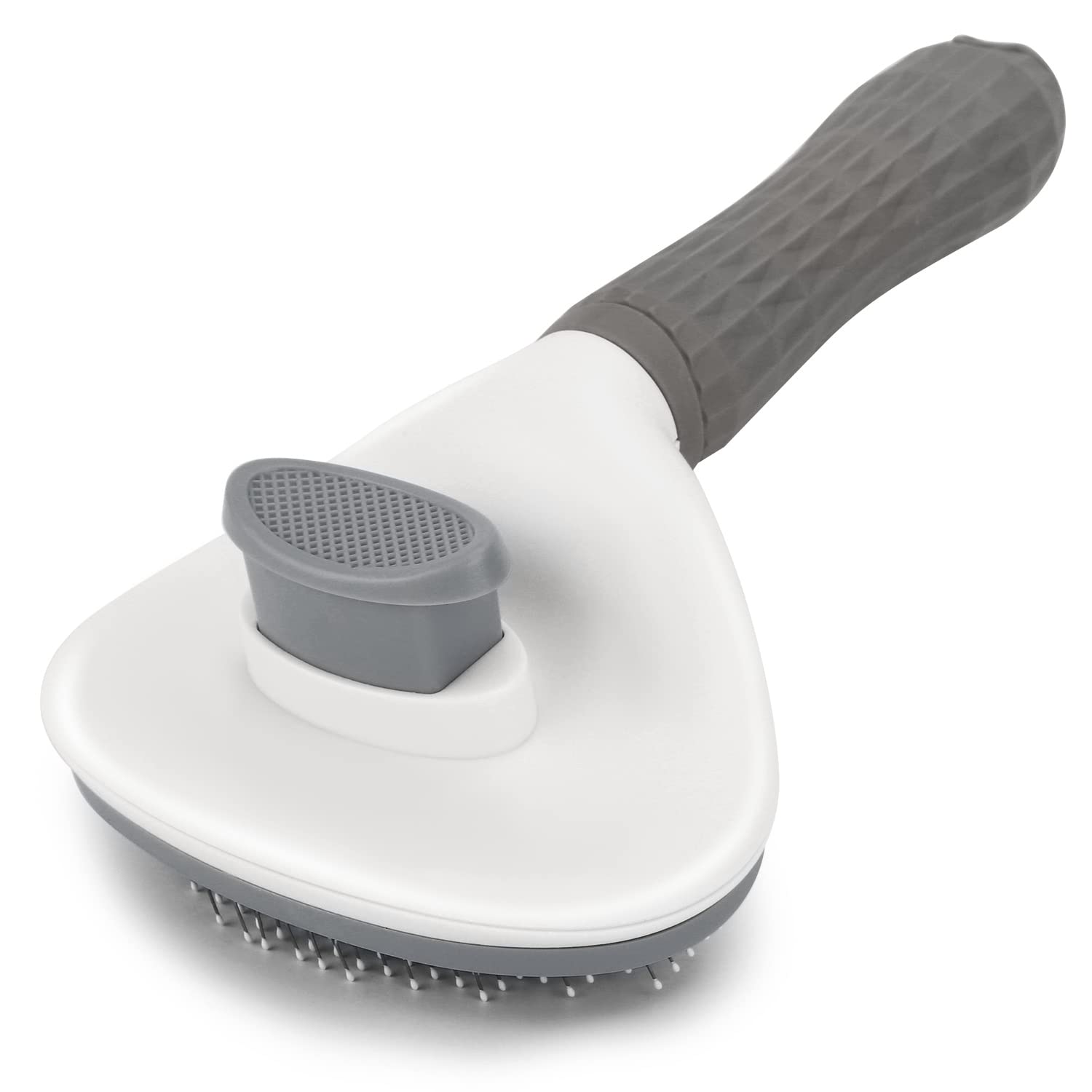 Depets Self Cleaning Slicker Brush, Dog Cat Bunny Pet Grooming Shedding Brush – Easy to Remove Loose Undercoat, Pet Massaging Tool Suitable for Pets with Long or Short Hair Gray Depets Self Cleaning Slicker Brush, Dog Cat Bunny Pet Grooming Shedding Brush – Easy to Remove Loose Undercoat, Pet Massaging Tool Suitable for Pets with Long or Short Hair Gray