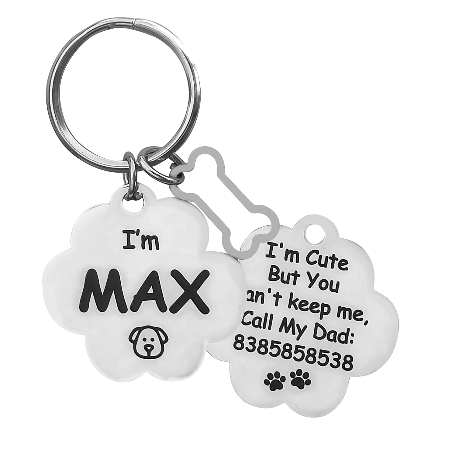 Jypr Customized Product’s Jypr Customized Pet Id Tag Personalize Black Engraved Name Collar Tag For Your Loving Pet Dog,Cat,Puppy,Horse (Paw Shape Funny Cartoon 2 Mm Thick Tag With Little Paw Charm) Jypr Customized Product’s Jypr Customized Pet Id Tag Personalize Black Engraved Name Collar Tag For Your Loving Pet Dog,Cat,Puppy,Horse (Paw Shape Funny Cartoon 2 Mm Thick Tag With Little Paw Charm)