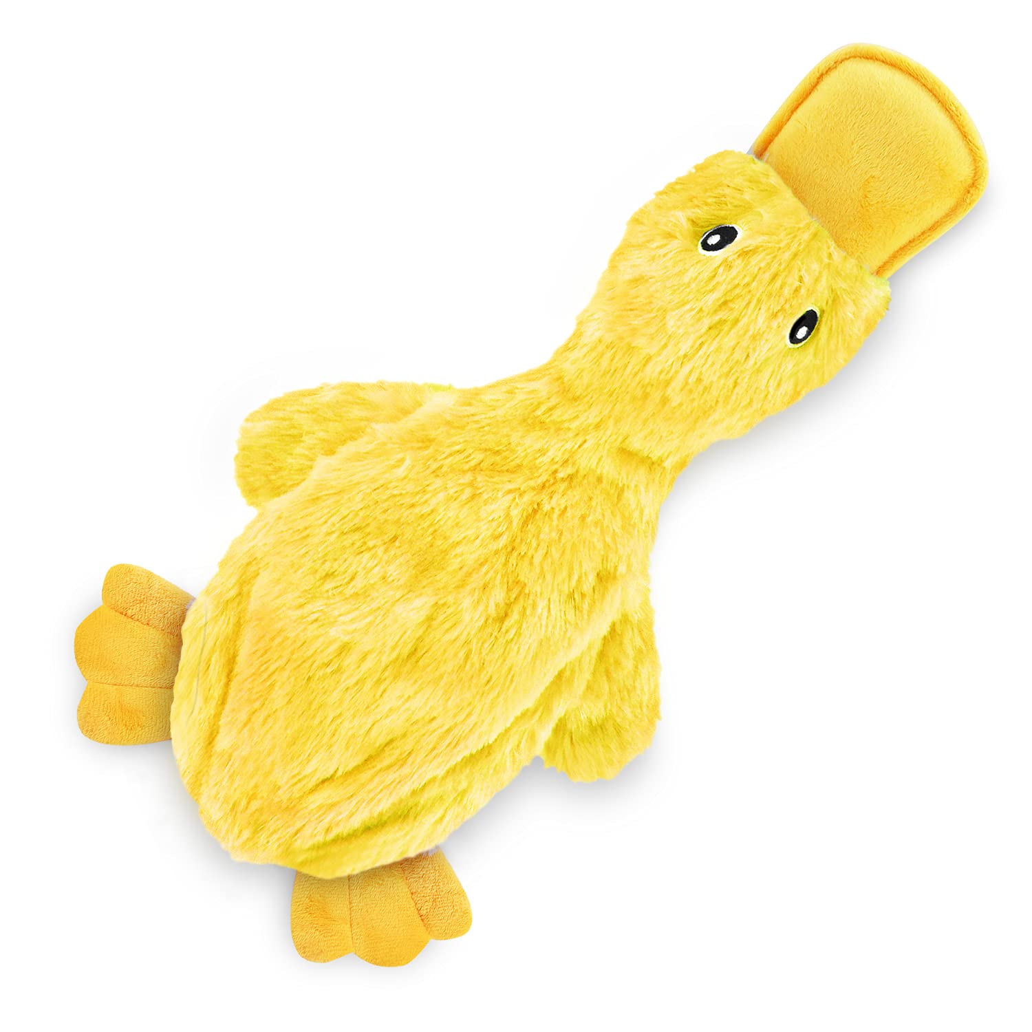 Best Pet Supplies Crinkle Dog Toy for Small, Medium, and Large Breeds, Cute No Stuffing Duck with Soft Squeaker, Fun for Indoor Puppies and Senior Pups, Plush No Mess Chew and Play – Yellow,PT332