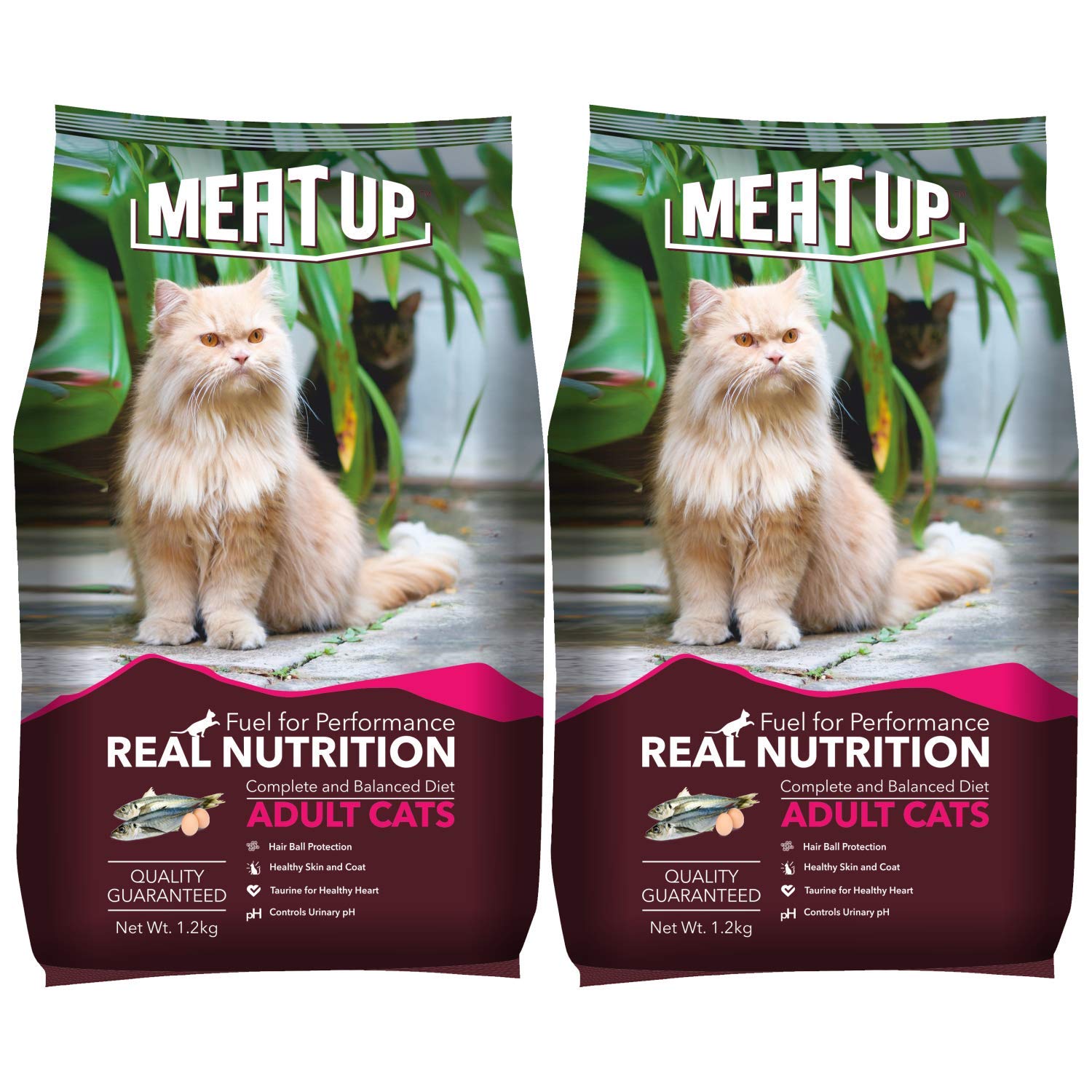Meat Up Adult Dry Cat Food, 1.2 Kg (Buy 1 Get 1 Free ),Total 2.4 kg Pack