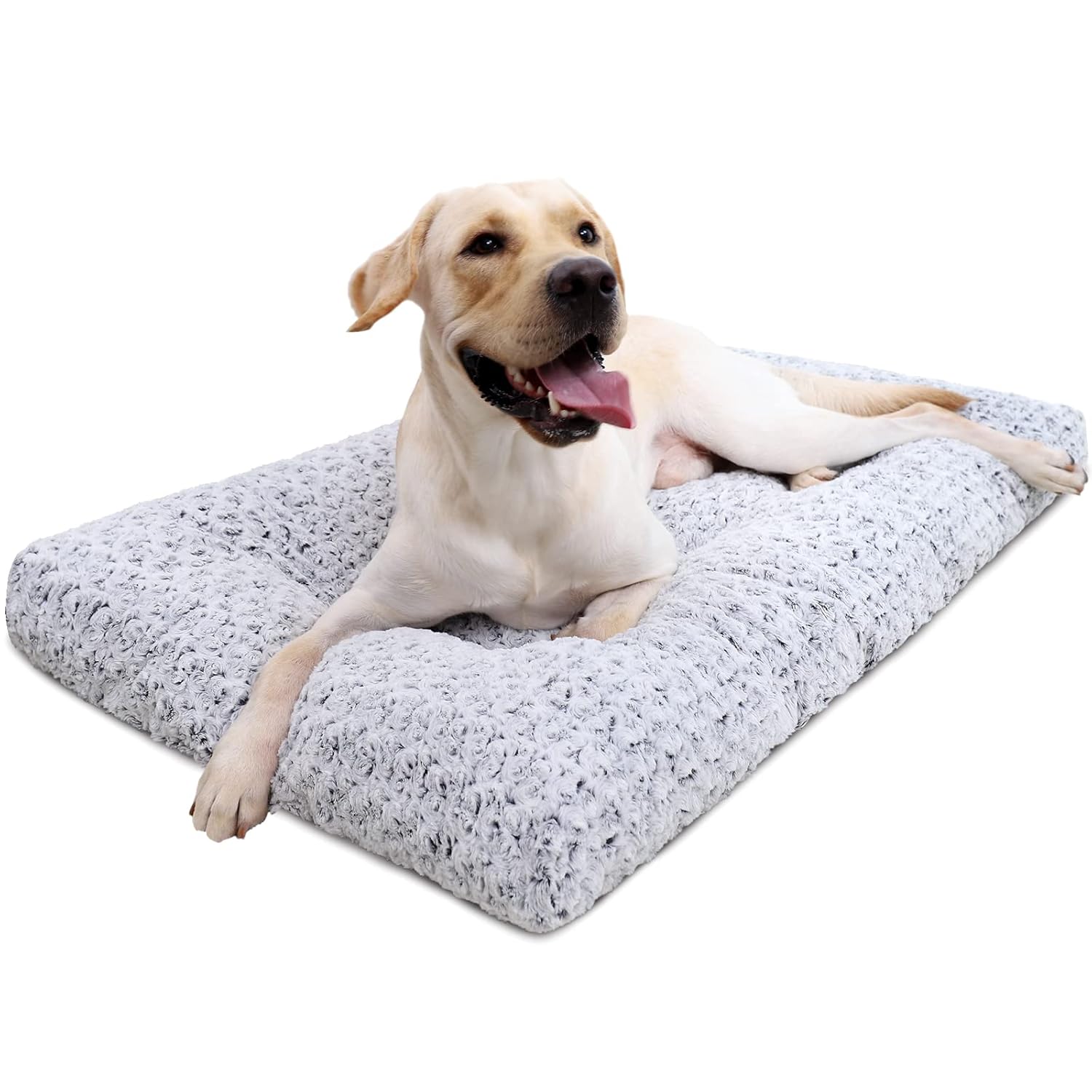 Washable Dog Bed Deluxe Plush Dog Crate Beds Fulffy Comfy Kennel Pad Anti-Slip Pet Sleeping Mat for Large, Jumbo, Medium, Small Dogs Breeds, 53″ x 36″, Gray Washable Dog Bed Deluxe Plush Dog Crate Beds Fulffy Comfy Kennel Pad Anti-Slip Pet Sleeping Mat for Large, Jumbo, Medium, Small Dogs Breeds, 53″ x 36″, Gray