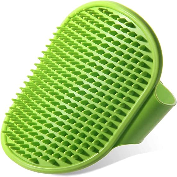 EPISKEY Dog Grooming Brush, Pet Shampoo Bath Brush Soothing Massage Rubber Comb with Adjustable Ring Handle for Long Short Haired Dogs and Cats EPISKEY Dog Grooming Brush, Pet Shampoo Bath Brush Soothing Massage Rubber Comb with Adjustable Ring Handle for Long Short Haired Dogs and Cats