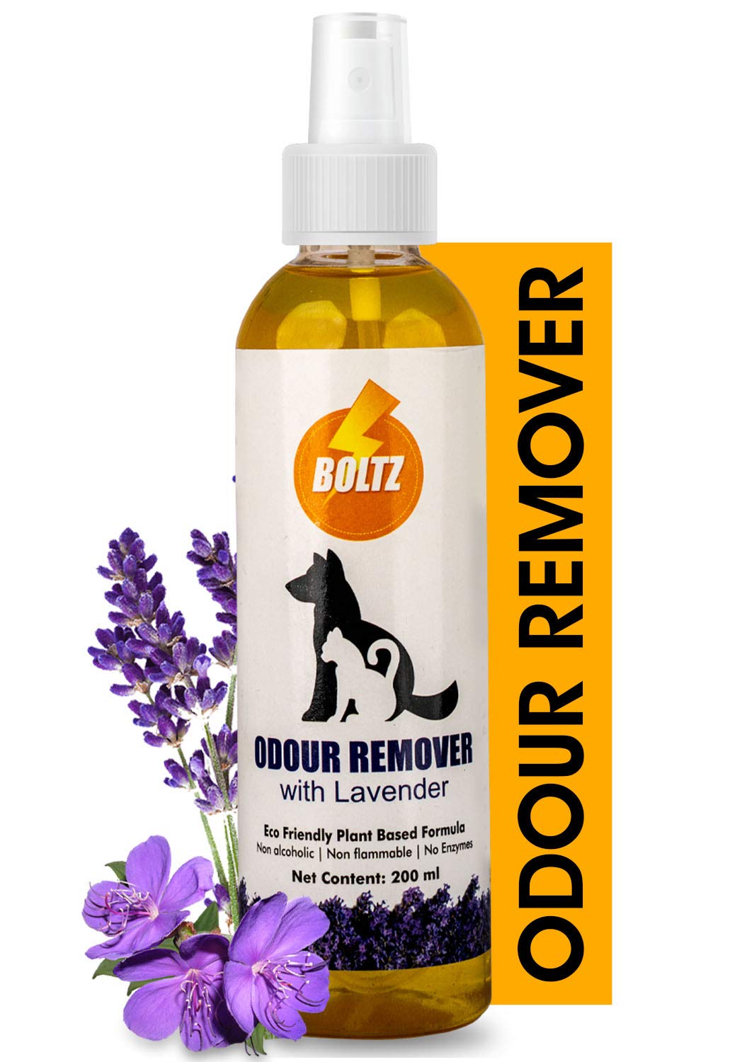 Boltz Pets Odour and Urine Smell Remover 200ml Spray, Pet Area Freshener for Dog and Cat with Lavender Fragrance, Pet Supplies, Non-Toxic Chemical FREE, Pet Supplies (200ml)