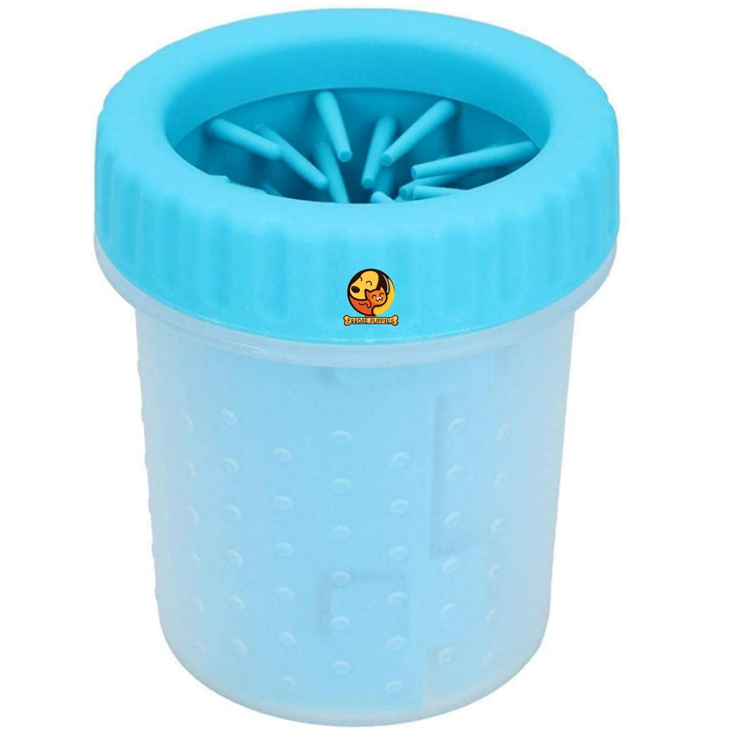 Foodie Puppies Foot Washing Cup, Pet Paw Cleaner Portable Dog Paw Washer with Soft Silicone Bristles for Quickly Cleaning Pets Muddy Feet – Color May Vary (Paw Cleaner – Small)