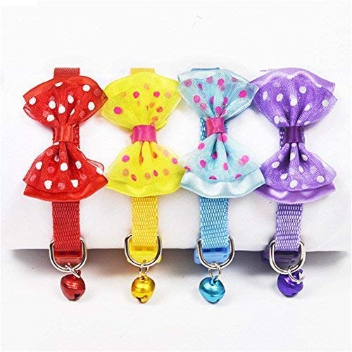RvPaws Nylon Adjustable Strap Dog Bow Tie Fashion Accessory (Multicolore) 1 Pcs Pack