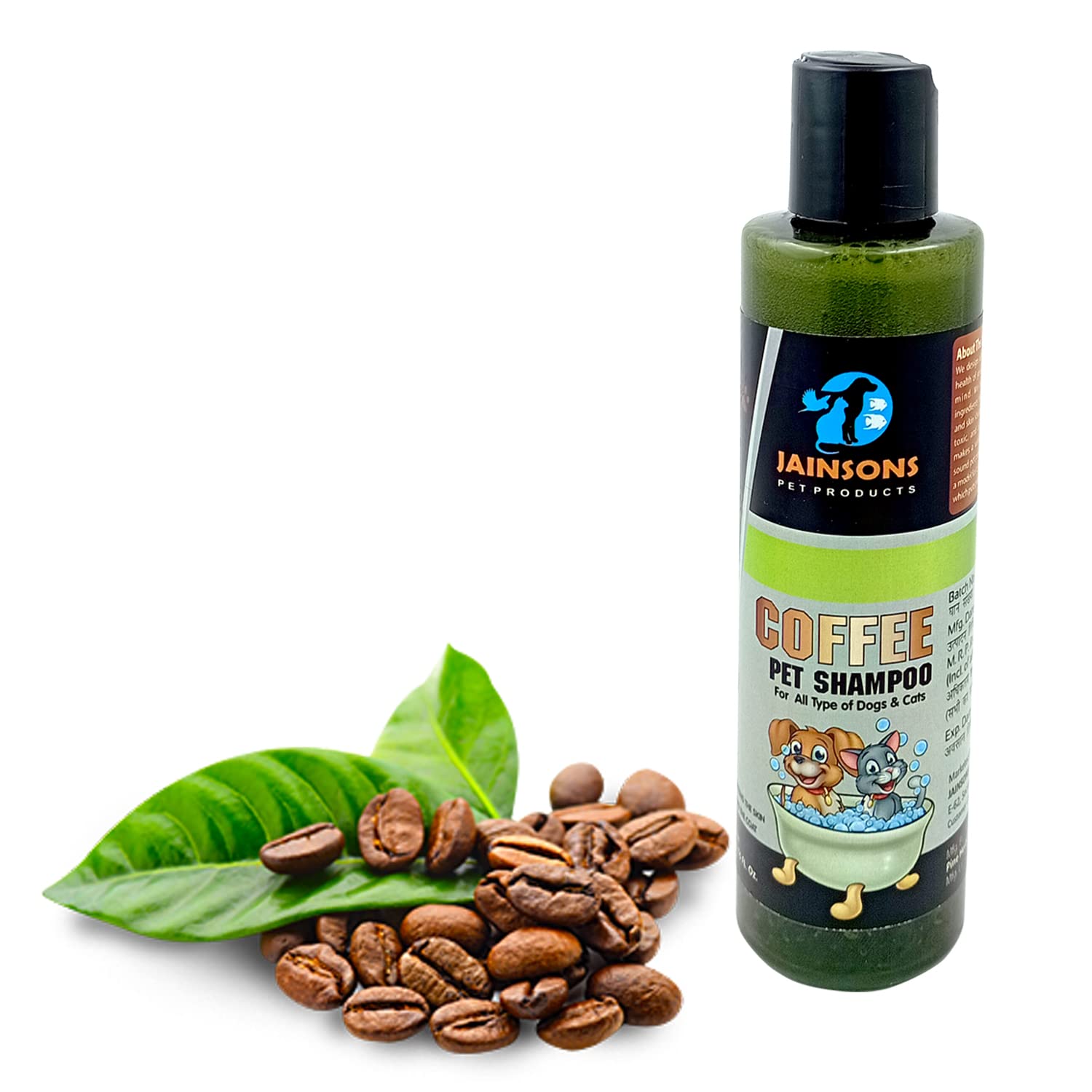 Jainsons Pet Products Coffee Dog Shampoo Dogs Silk Therapy Puppy Tearless Shampoo for Dogs | Best Shampoo for Puppies and Great for All Dogs and Breeds (COFFEE-SHAMPOO-200ML)