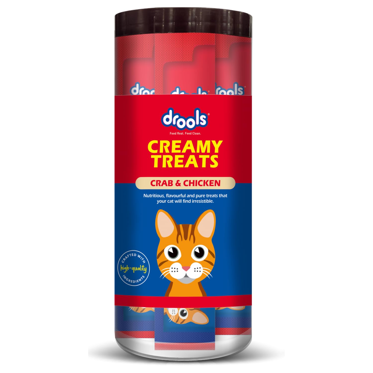 Drools Cat Lickable Creamy Treats Crab & Chicken for All Life Stages 25Pcs Pack,375G Pack