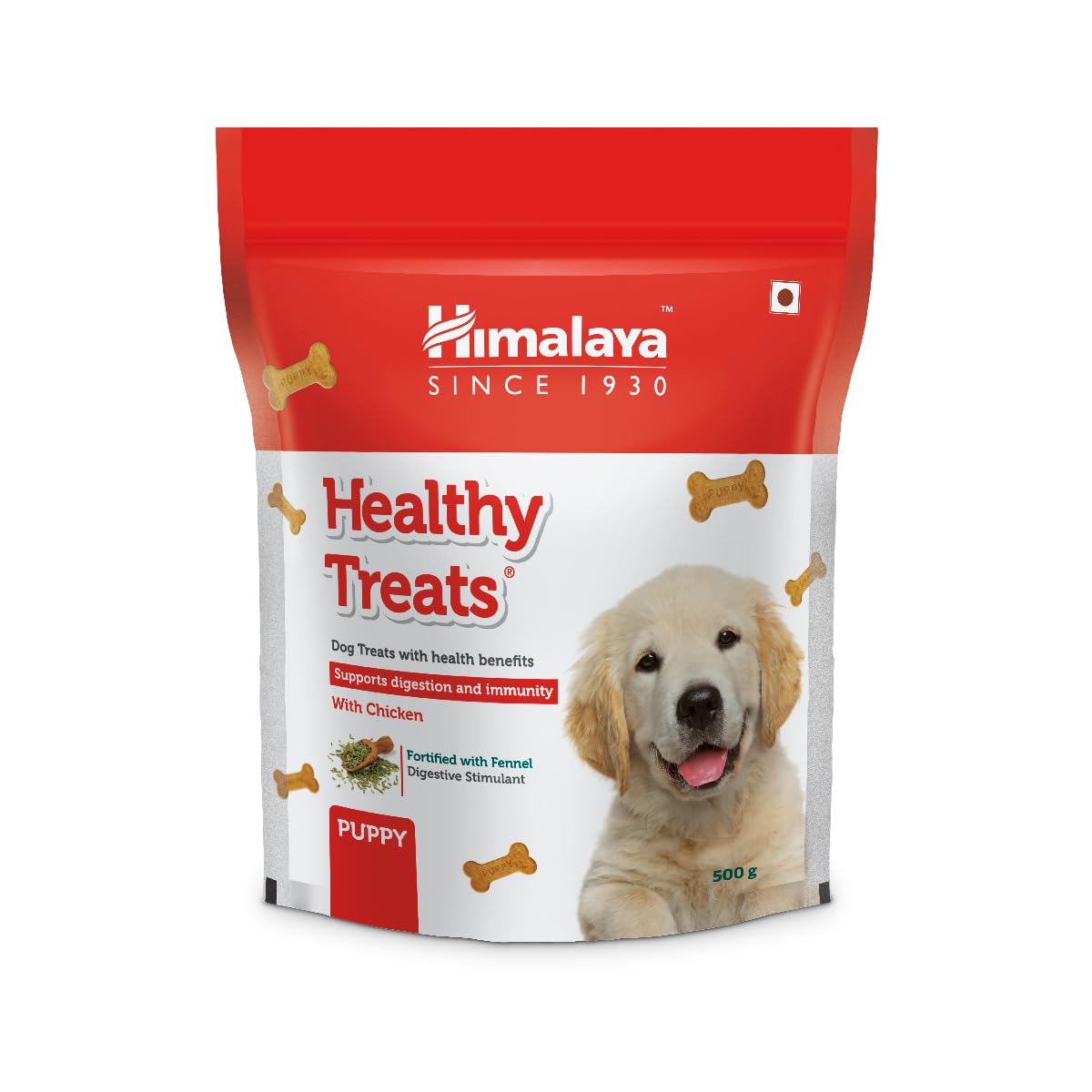 Himalaya Healthy Dog Biscuit Treats (Puppy) , Chicken, 500G
