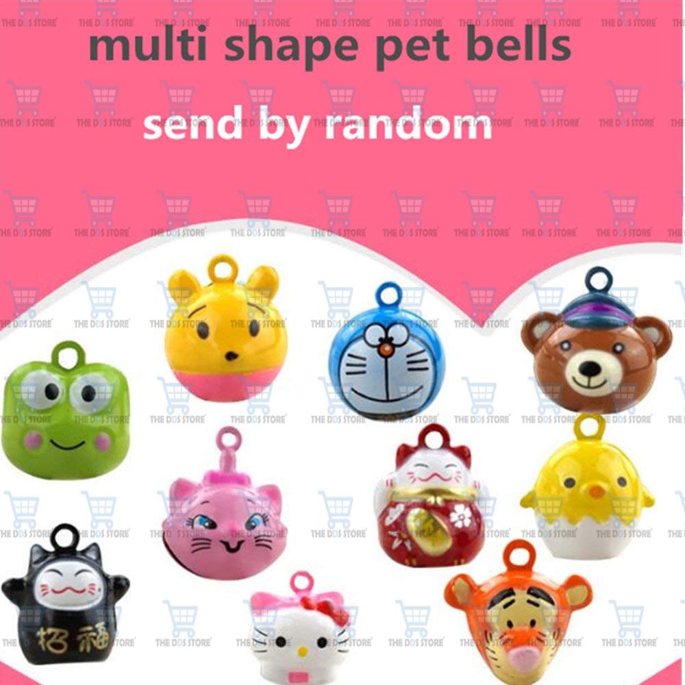 THE DDS STORE Pet Dog Cat Collar Bell Accessories Multi Color Copper Slotted Bells Loud and Soft DIY Metal Christmas Decoration Gift Bell Craft Accessories (PACK OF 2)