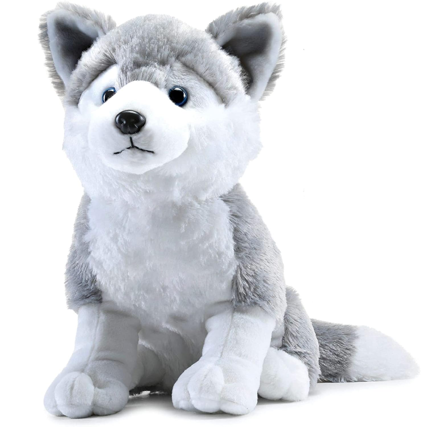 Webby Plush Husky Dog Stuffed Animal Puppy Soft Toy, Adorable Gifts for Kids and Adult, Glitter Eyes Soft Toy, 35CM (Grey) Webby Plush Husky Dog Stuffed Animal Puppy Soft Toy, Adorable Gifts for Kids and Adult, Glitter Eyes Soft Toy, 35CM (Grey)