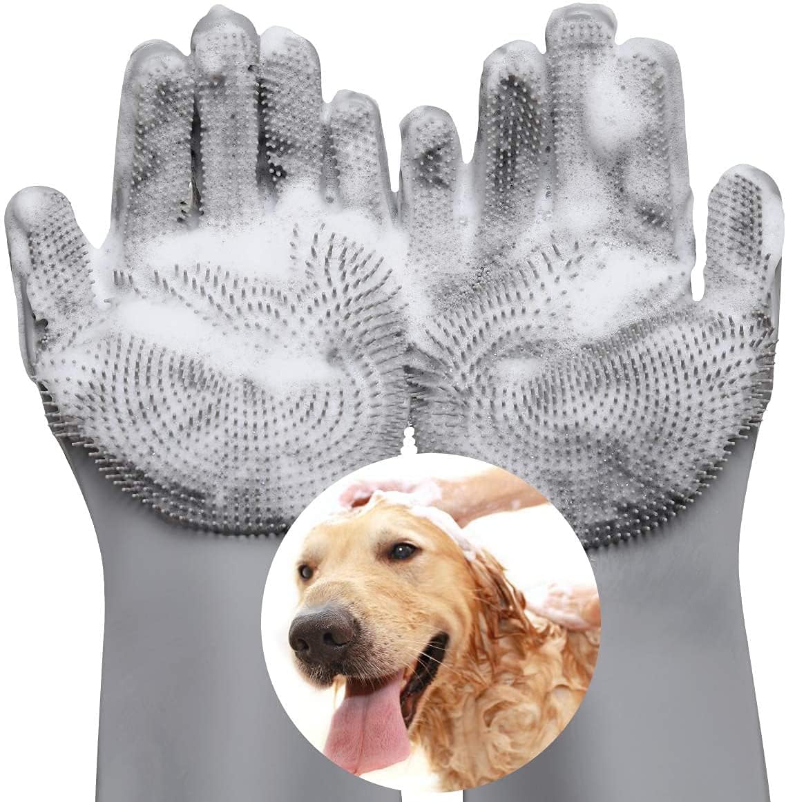 Episkey Dog Grooming Glove 1 Pair Pet Deshedding Brush Gloves Cat Hair Remover Mitt for Pet Massage Long or Short Fur Bathing (Multicolor) Episkey Dog Grooming Glove 1 Pair Pet Deshedding Brush Gloves Cat Hair Remover Mitt for Pet Massage Long or Short Fur Bathing (Multicolor)