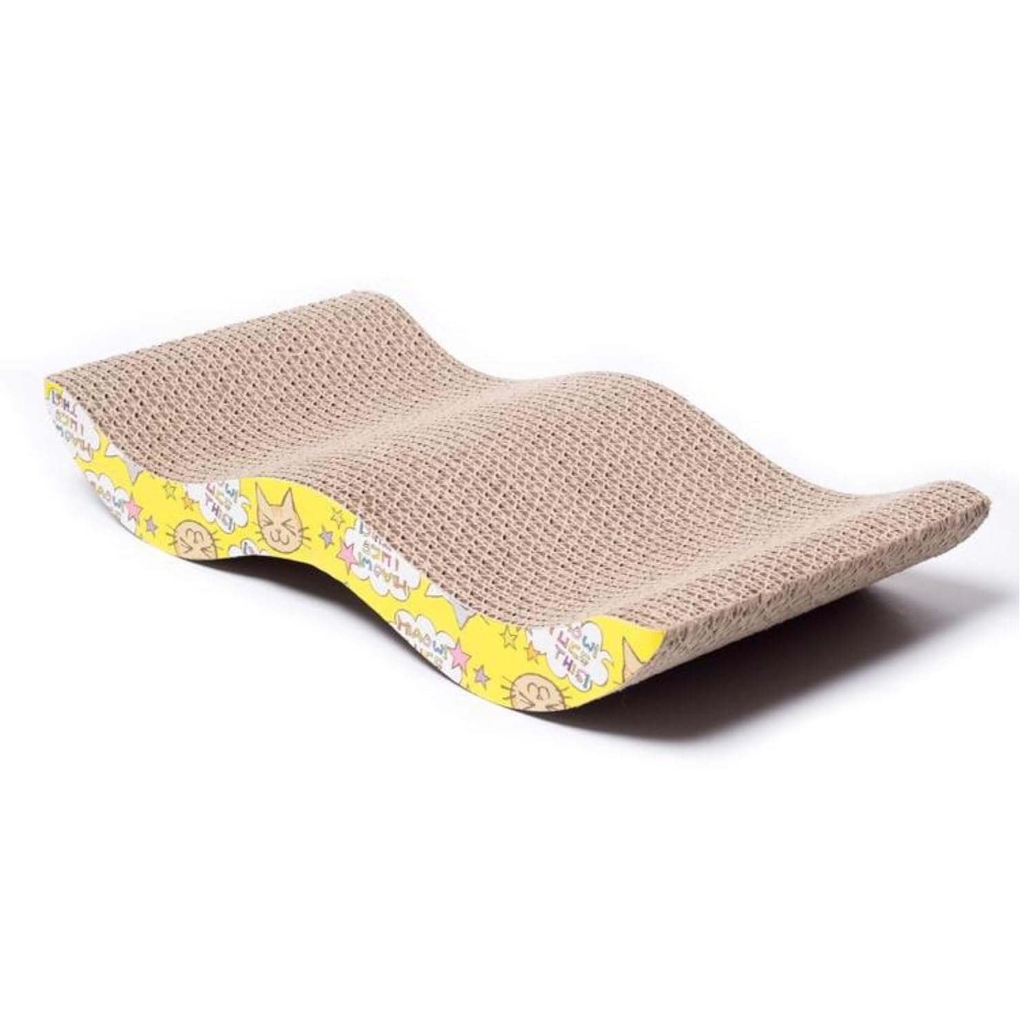 Foodie Puppies Cat Scratching Pad with Catnip, Corrugated Cat Scratcher Cardboard for Indoor Cats, Kitten for Furniture Protection, Durable Texture Design – Breaker Scratcher (44cm * 21cm * 4cm)