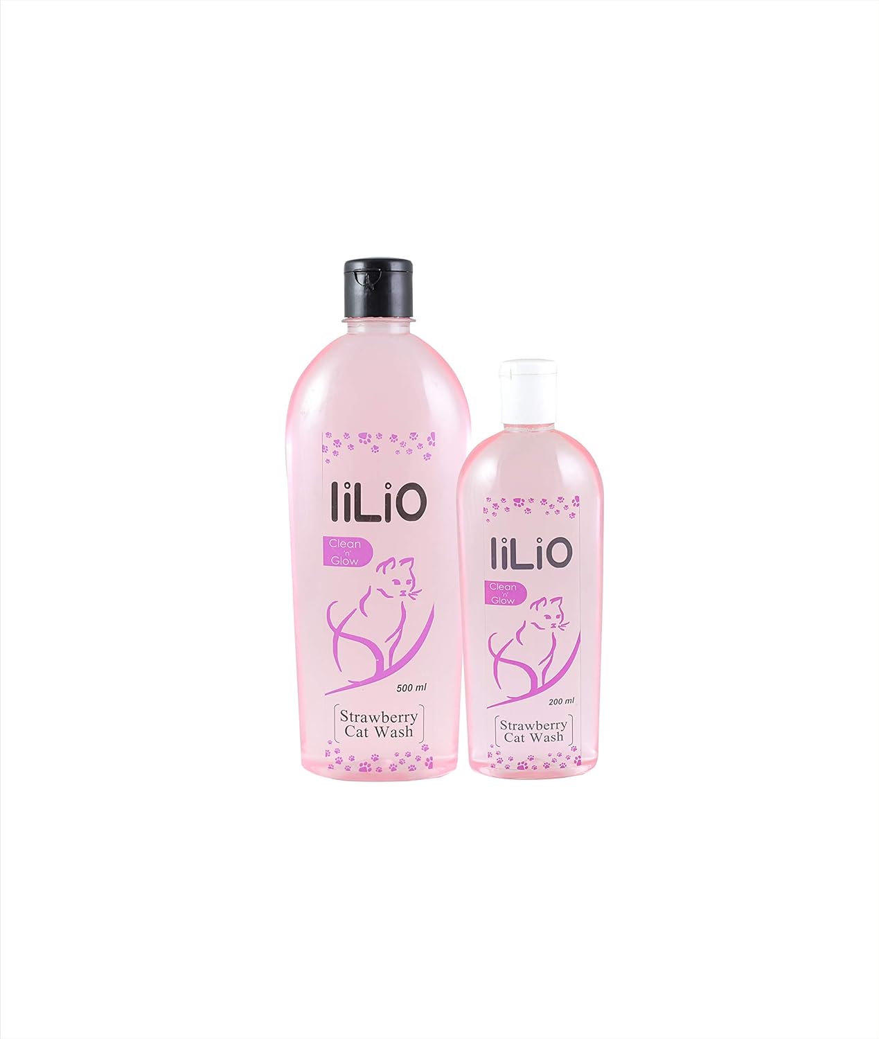 Iilio Tearless Strawberry Cat Shampoo Wash for Healthy Shiny Clean and Glowing Fur Coat. (500 ml)