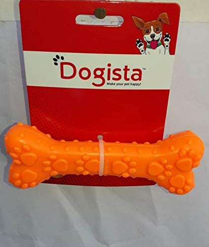 Dogista pet Products Rubber Bone Flav Medium (Color May Vary)