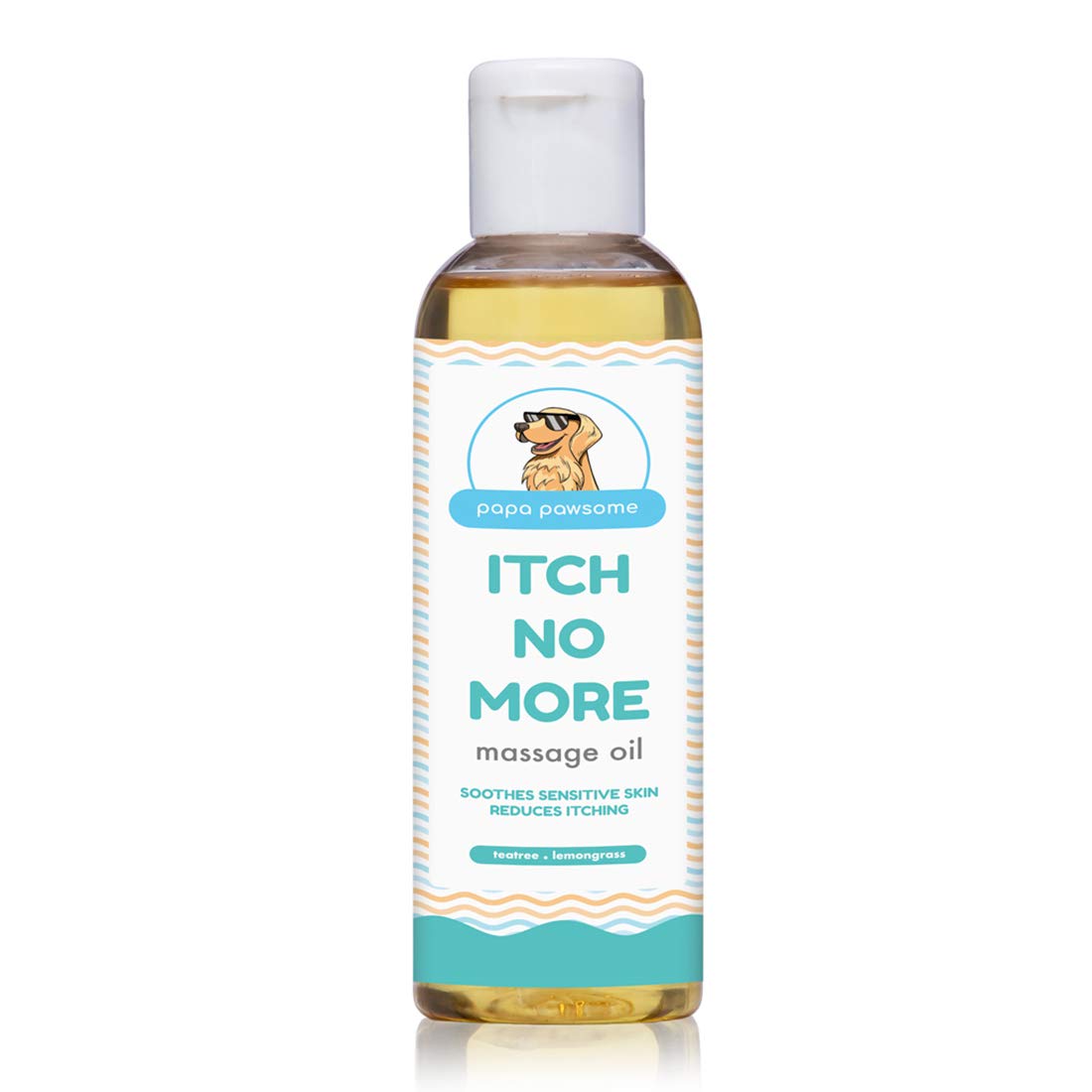 Papa Pawsome 100 ml Itch No More Massage Oil for Dogs Relaxent, Soothing, Shiny, Dull Coat, Moisturizes Enriched with Castor Oil | Coconut Oil | Flaxseed Neem