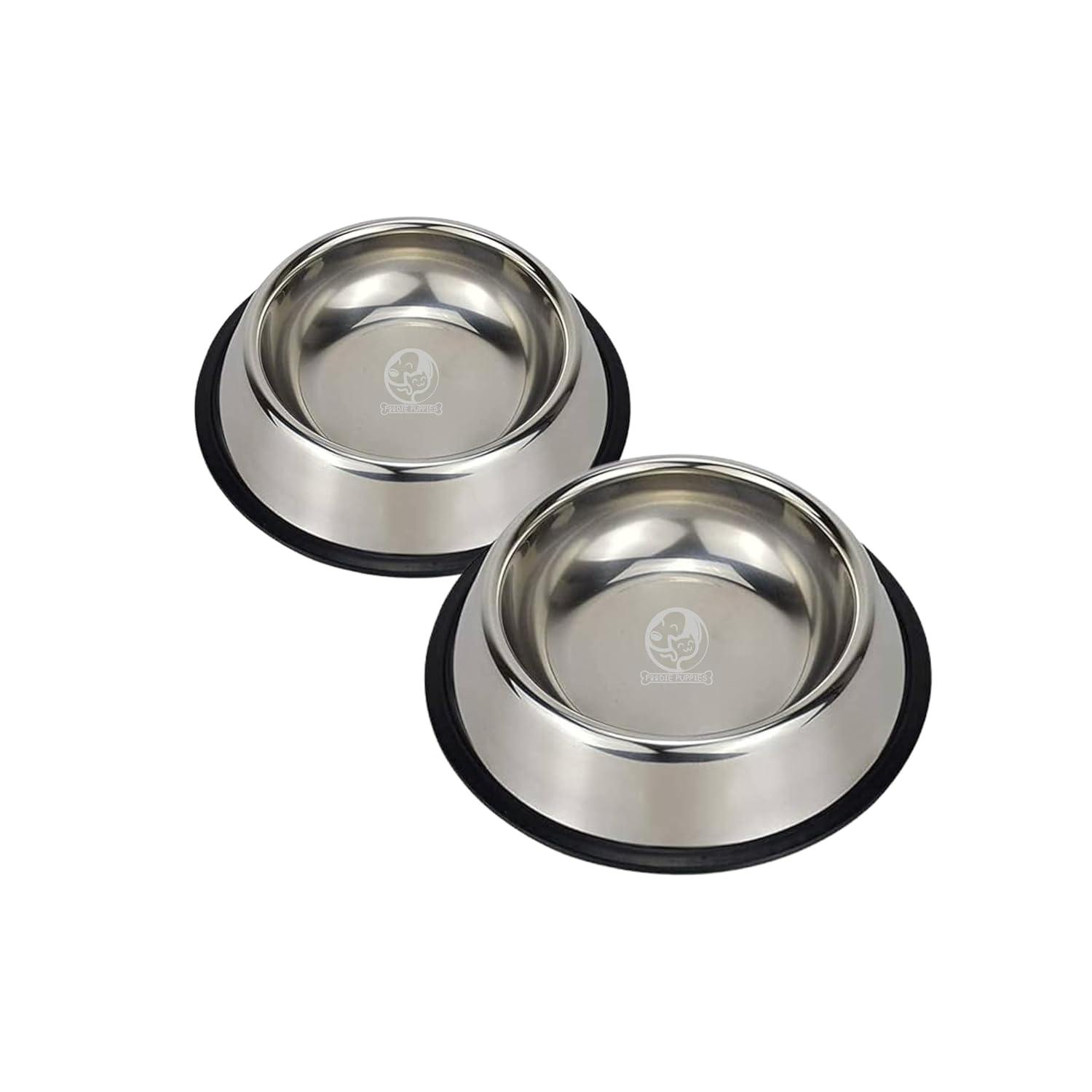 Foodie Puppies Stainless Steel Dog Bowl – (450ml, Pack of 2) Pet Feeder Water Food Bowl Non-Slip Puppy Dishes for Small Dogs, Cats, Kitten and Rabbit | Bowl with Anti-Skid Rubber Base Foodie Puppies Stainless Steel Dog Bowl – (450ml, Pack of 2) Pet Feeder Water Food Bowl Non-Slip Puppy Dishes for Small Dogs, Cats, Kitten and Rabbit | Bowl with Anti-Skid Rubber Base