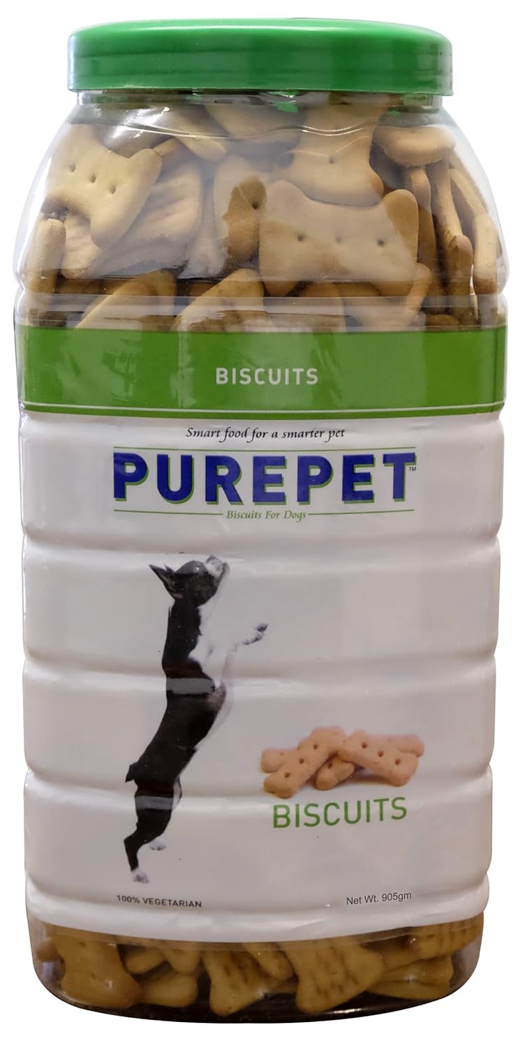PUREPET Dog Biscuit Treats 100% Vegeterian Flavor, 905G Pack, All Life Stages
