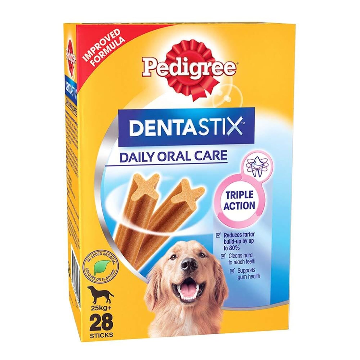 Pedigree Dentastix Oral Care Dog Treat, Adult Large Breed (25+ Kg), 1.08 Kg, Recommended By Vets, Supports Gum Health, Reduces Risk Of Gum Diseases, Stick