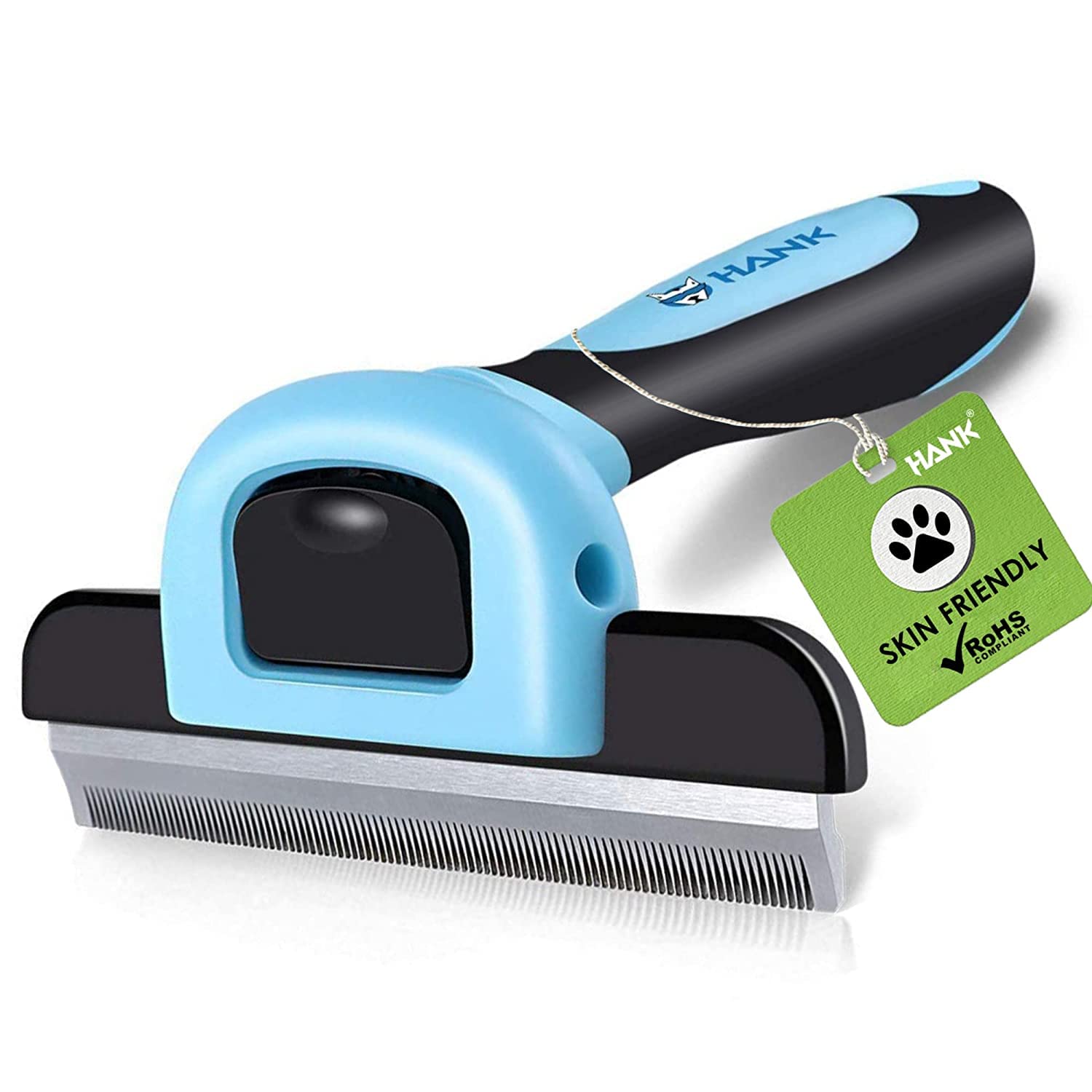 HANK Deshedding Brush for Dogs – New 6mm Blade – Dog Brush for Short Medium Long Hair – Cat Brush – Pet Grooming Brush – Effectively Reduce Shedding (Deshedding Brush – L)