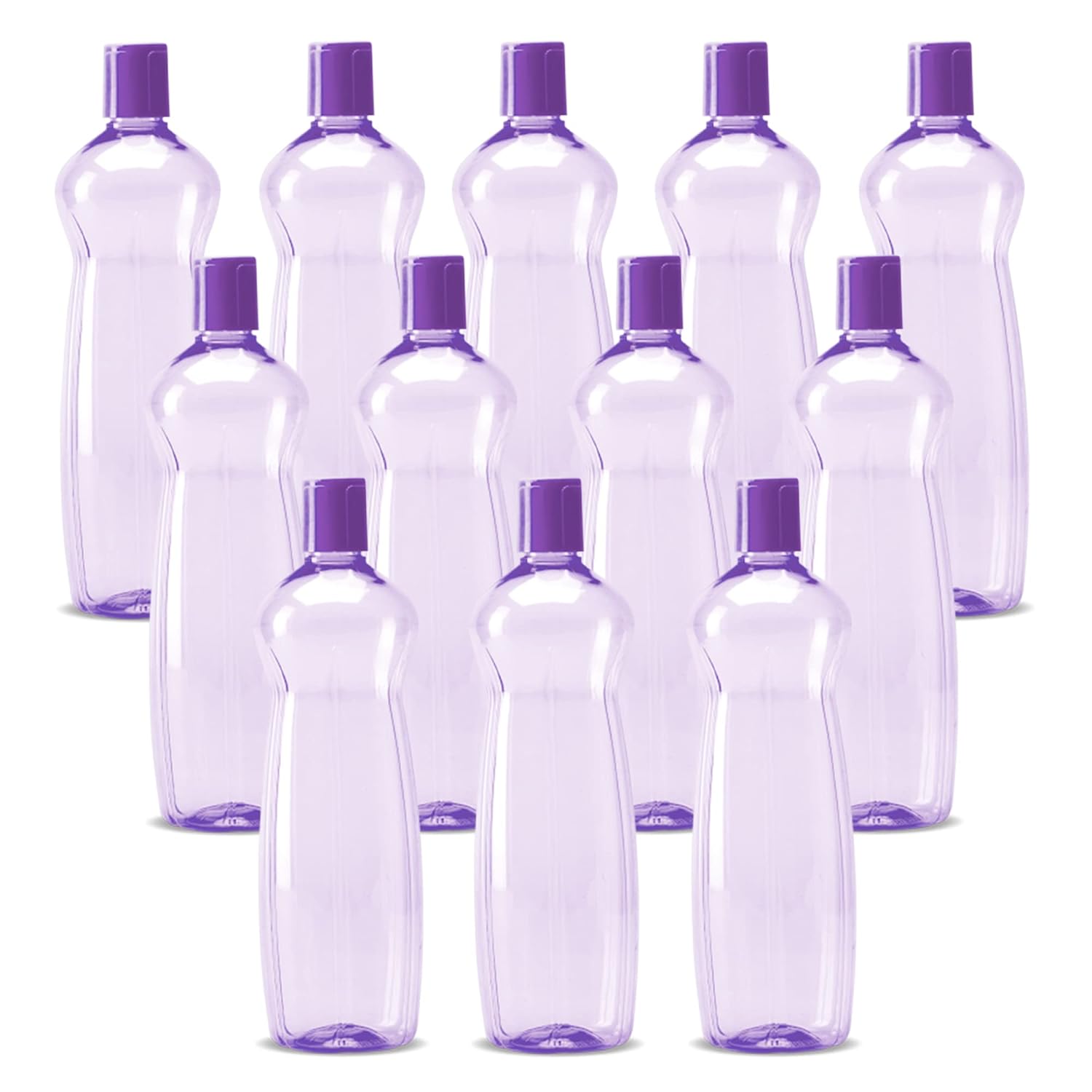 MILTON Pacific 1000 Pet Water Bottles, 1 Litre Each, Set of 12, Purple | BPA Free | Leak Proof | Office Bottle | Gym Bottle | Home | Kitchen | Travel Bottle | Hiking | Treking Bottle | Reusable