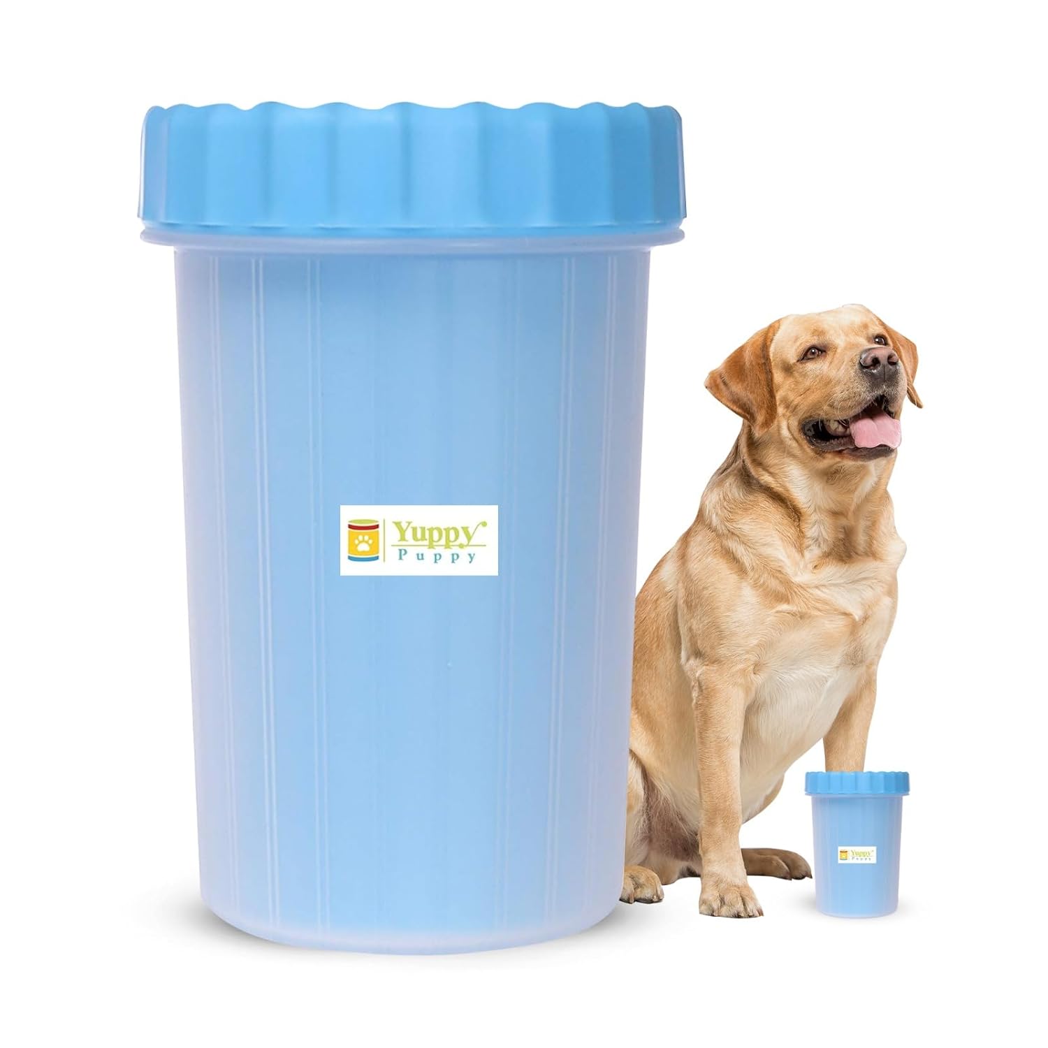 Yuppy Puppy Dog Paw Washing Cup Pet Paw Cleaner Portable Dog Paw Washer with Soft Silicone Bristles for Quickly Cleaning Pets Muddy Feet Color May Vary Paw Cleaner (Large)