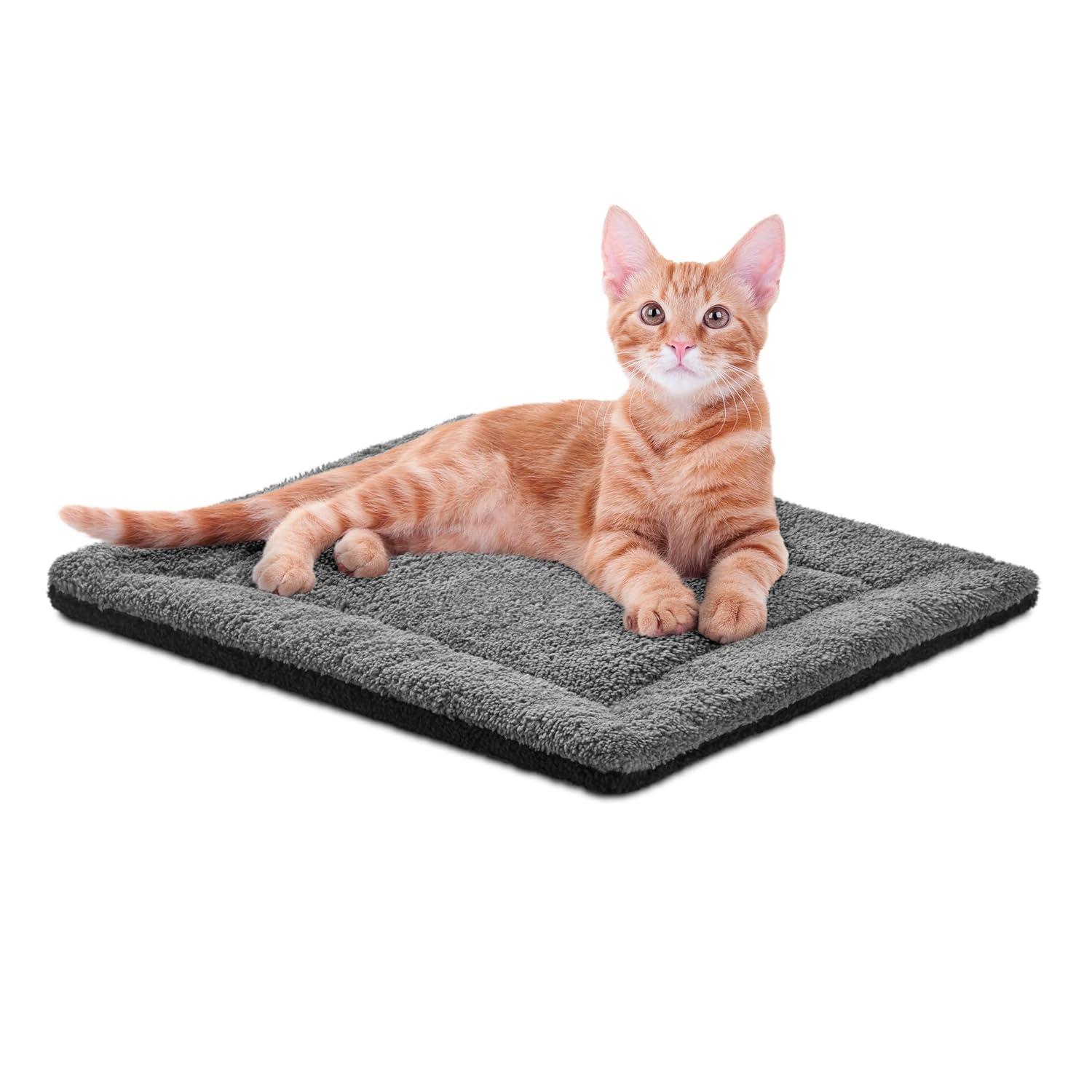K&H PET PRODUCTS Self-Warming Cat Bed Pad, Self-Heating Thermal Cat and Dog Bed Mat, Pet Warming Pad for Cats, Cat Warmer Mat for Feral and Indoor Cats, Gray/Black 21 X 17 Inches K&H PET PRODUCTS Self-Warming Cat Bed Pad, Self-Heating Thermal Cat and Dog Bed Mat, Pet Warming Pad for Cats, Cat Warmer Mat for Feral and Indoor Cats, Gray/Black 21 X 17 Inches