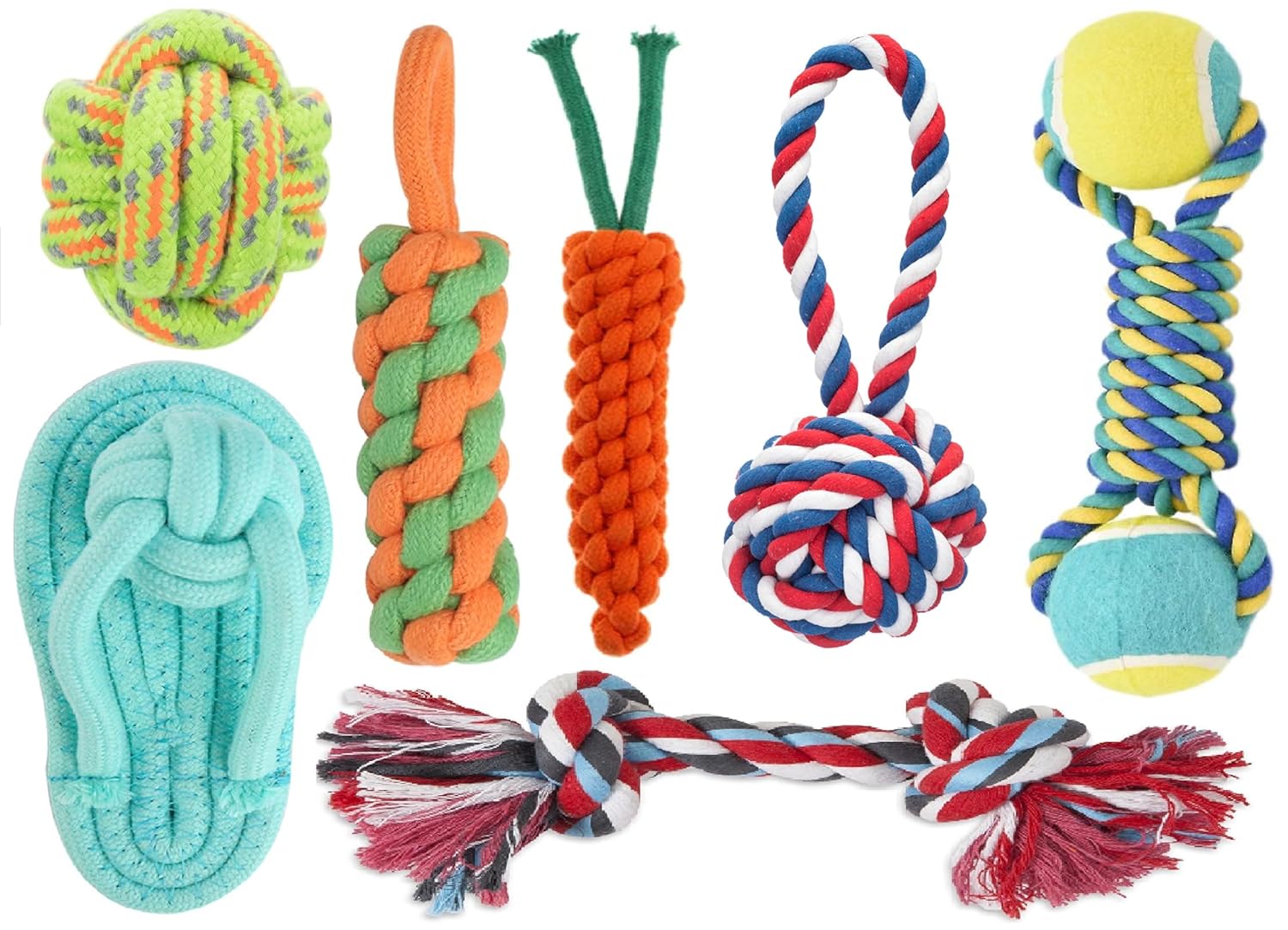 Agirav Tail Dog Toys + Dog Chew Toys + Rope Toys + Dog Toys for Small to Medium Dog + Tug Toy + Dog Toy Pack of 7 Agirav Tail Dog Toys + Dog Chew Toys + Rope Toys + Dog Toys for Small to Medium Dog + Tug Toy + Dog Toy Pack of 7