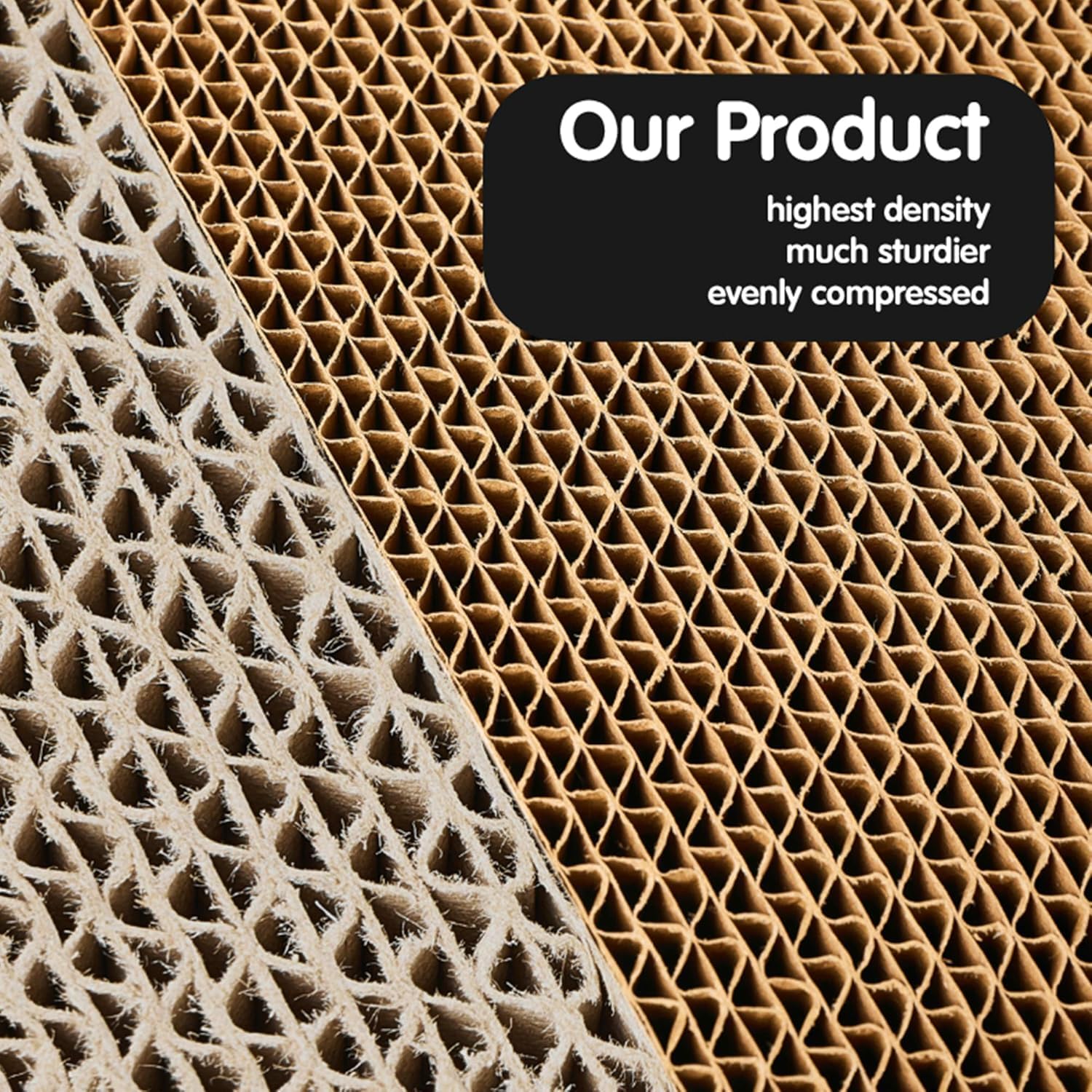 Furry Castle Cat Scratcher Cardboard 2 in 1 Reversible Scratching Pad Recyclable Corrugated Scratch Toy with Wave Shape & 10ML Catnip Cat Scratch Lounge for Furniture Protection Scratch Board