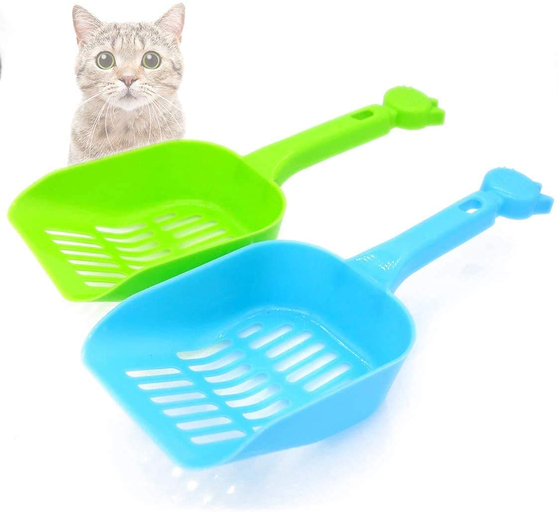 2 PCs Cat Litter Scoop Shovel – Cat Cleaning Tool – Cat Sand Cleaning Product, Cat Litter Scooper, High Durable Plastic Cat Litter Scooper, Litter Scoop Cum Shovel (Colour May Vary)