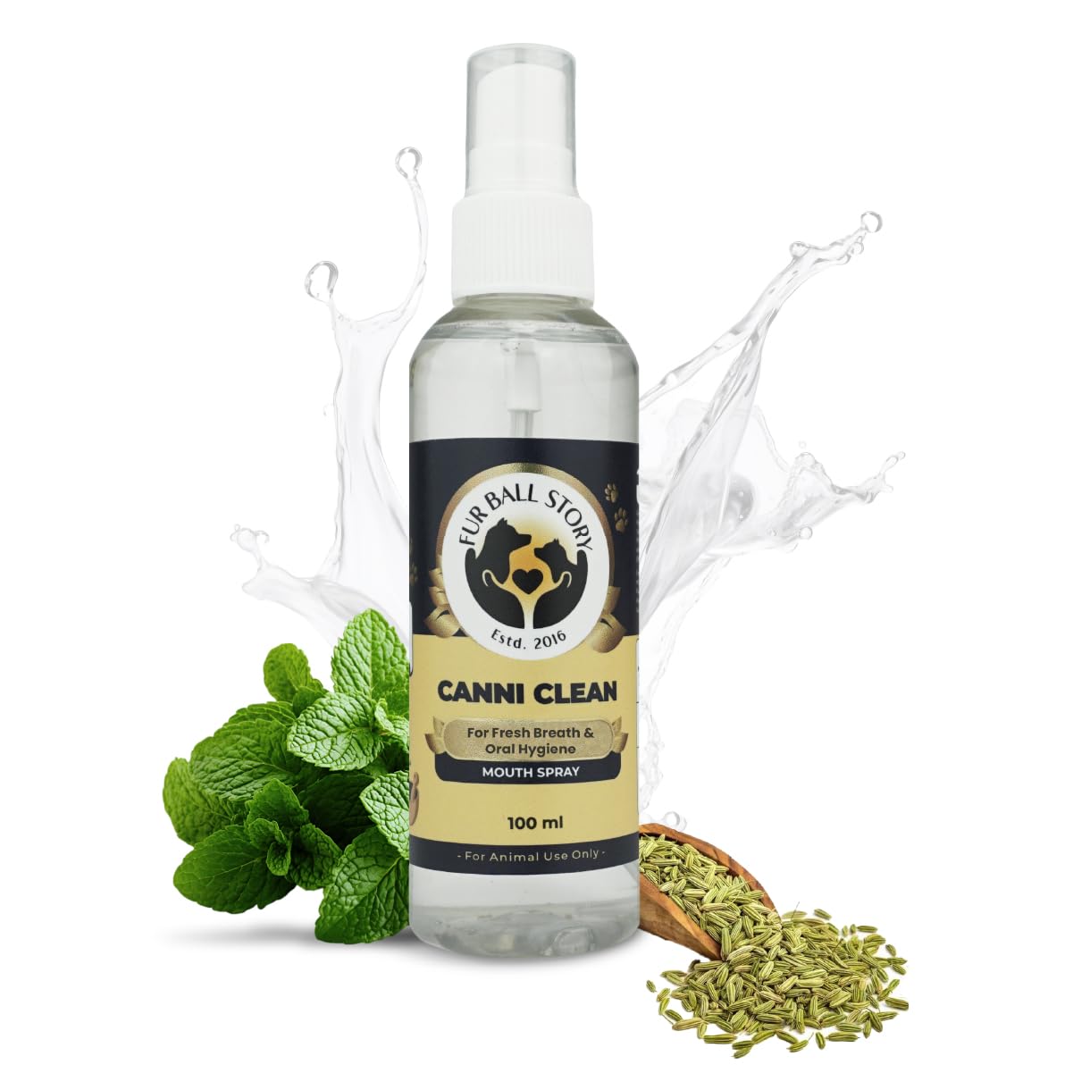 Fur Ball Story Canni Clean Mouth Spray for Pets for Fresh Breath and Oral Hygiene (100 ML)