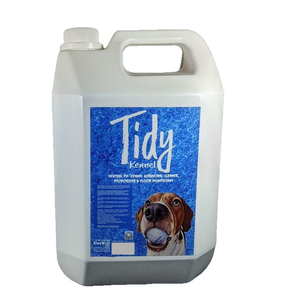 Tidy Kennel Wash | 5 Litre Economy Pack | 3-in-1 Action Cleaner – Cleans, Disinfects, and Deodorizes Home, Pet Areas, Kennels, and Veterinary Clinics | Dog Potty Cleaner & Urine Odour Remover Tidy Kennel Wash | 5 Litre Economy Pack | 3-in-1 Action Cleaner – Cleans, Disinfects, and Deodorizes Home, Pet Areas, Kennels, and Veterinary Clinics | Dog Potty Cleaner & Urine Odour Remover