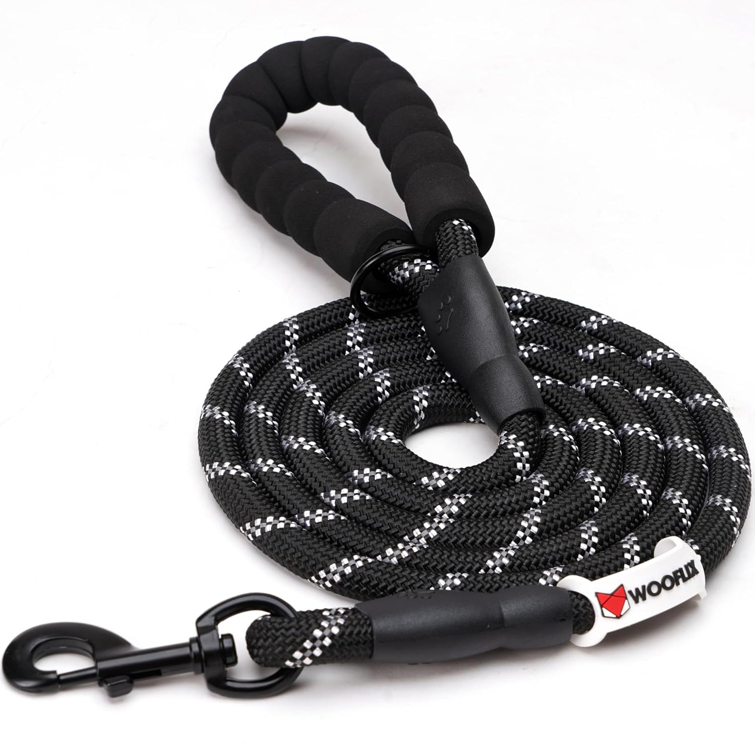 Heavy Duty Nylon Dog Leash | Anti Slip Padded Handle Long Dog Leash | Highly Reflective Leash for Dogs | Dog Rope for Medium & Large Dogs | Dog Training Leash | (Black, 5 Feet Long) Heavy Duty Nylon Dog Leash | Anti Slip Padded Handle Long Dog Leash | Highly Reflective Leash for Dogs | Dog Rope for Medium & Large Dogs | Dog Training Leash | (Black, 5 Feet Long)