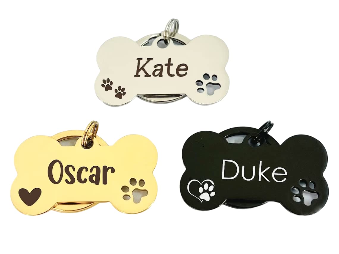 Luigi Dog Name Tag, Bone Shape Dog Tag Personalized for Pets, Engraved Dog Tag, Personalized Dog Tag, New Puppy Gifts, Rose Gold Black Silver Dog Tag (Large, Rose Gold) Luigi Dog Name Tag, Bone Shape Dog Tag Personalized for Pets, Engraved Dog Tag, Personalized Dog Tag, New Puppy Gifts, Rose Gold Black Silver Dog Tag (Large, Rose Gold)