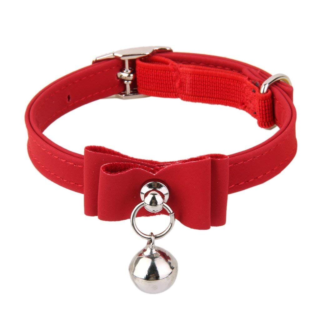 Newlly Adjustable Pet Kitten Cat Safety Collar Bell Buckle Neck (Red), Velvet, (Pack Of 1),27 Cm Newlly Adjustable Pet Kitten Cat Safety Collar Bell Buckle Neck (Red), Velvet, (Pack Of 1),27 Cm