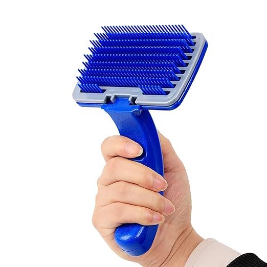 PETS EMPIRE Shedding Tool Brush, Pet Grooming Rake, Dematting Comb, Handy Pets Undercoat Comb, Quick Hair Cleaning Brush, Pet Hair Remover Combs for Dogs, Cats, Rabbits – (Medium Size)