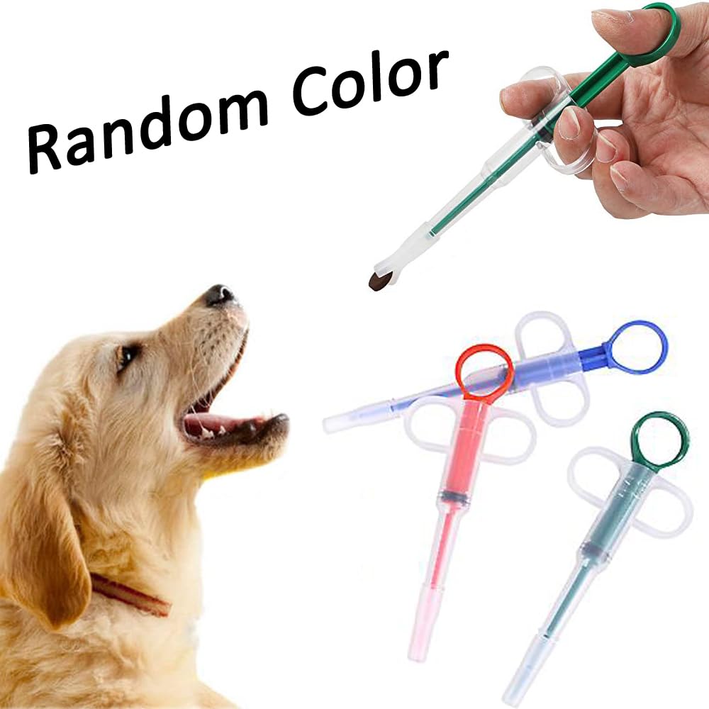 Western Era Dog Pill Syringe – Pill Shooter Pill Dispenser Dog Piller Pill Gun Pet Tablet Syringe Pusher Soft Tip Pet Medicine Feeder for Feeding Small Animals- Pet Health Supplement (Random Color)