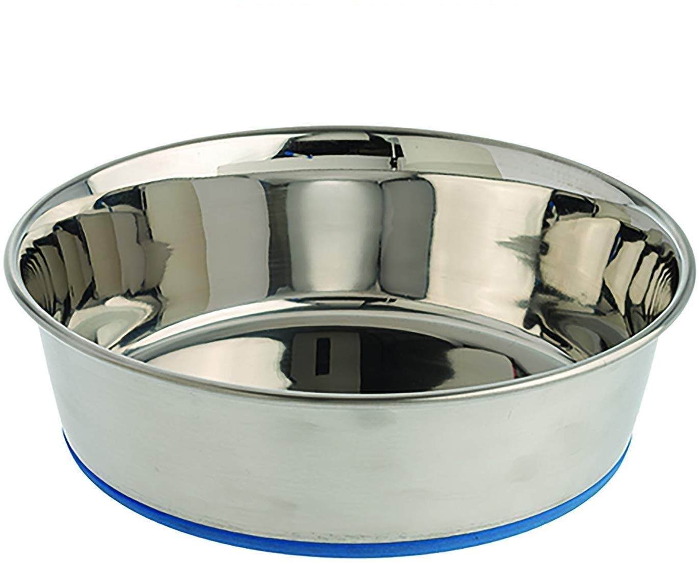 Pet Heavy Dog Bowl Export Quality with 100% Silicon Bonded Rubber Base Stainless Steel Dog Food Bowl Feeder Bowls Pet Bowl for Feeding Dogs Cats and Pets (4000 ML, Blue)