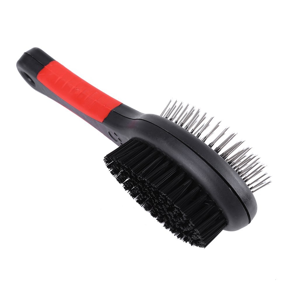 The Pets Company Double Sided Pet Grooming and Massaging Brush, Double Sided Pin & Bristle Brush for Dogs & Cats, Soft Protection, Fur Detangling Salon Grooming Massage Clean for Pets (Large)