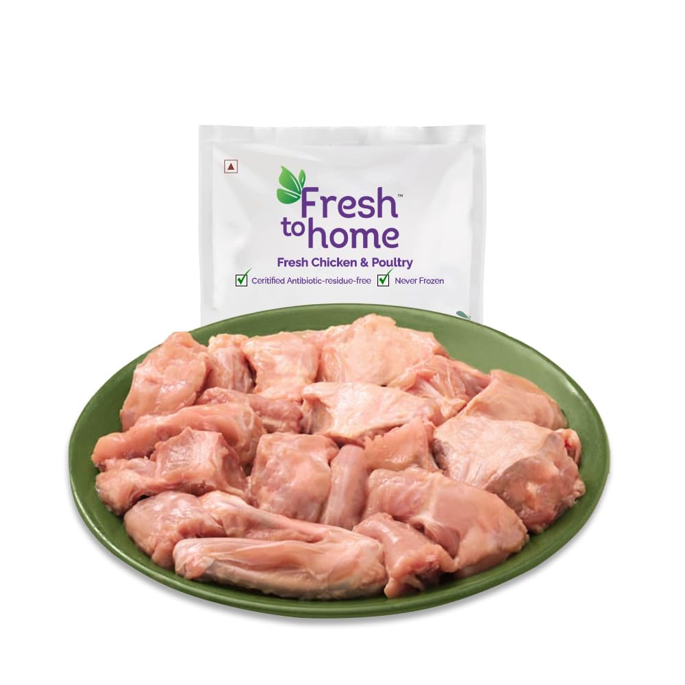 FreshToHome Chicken Mix Cut for Soup and Broth (neck, wings, tail part and backbone pieces)