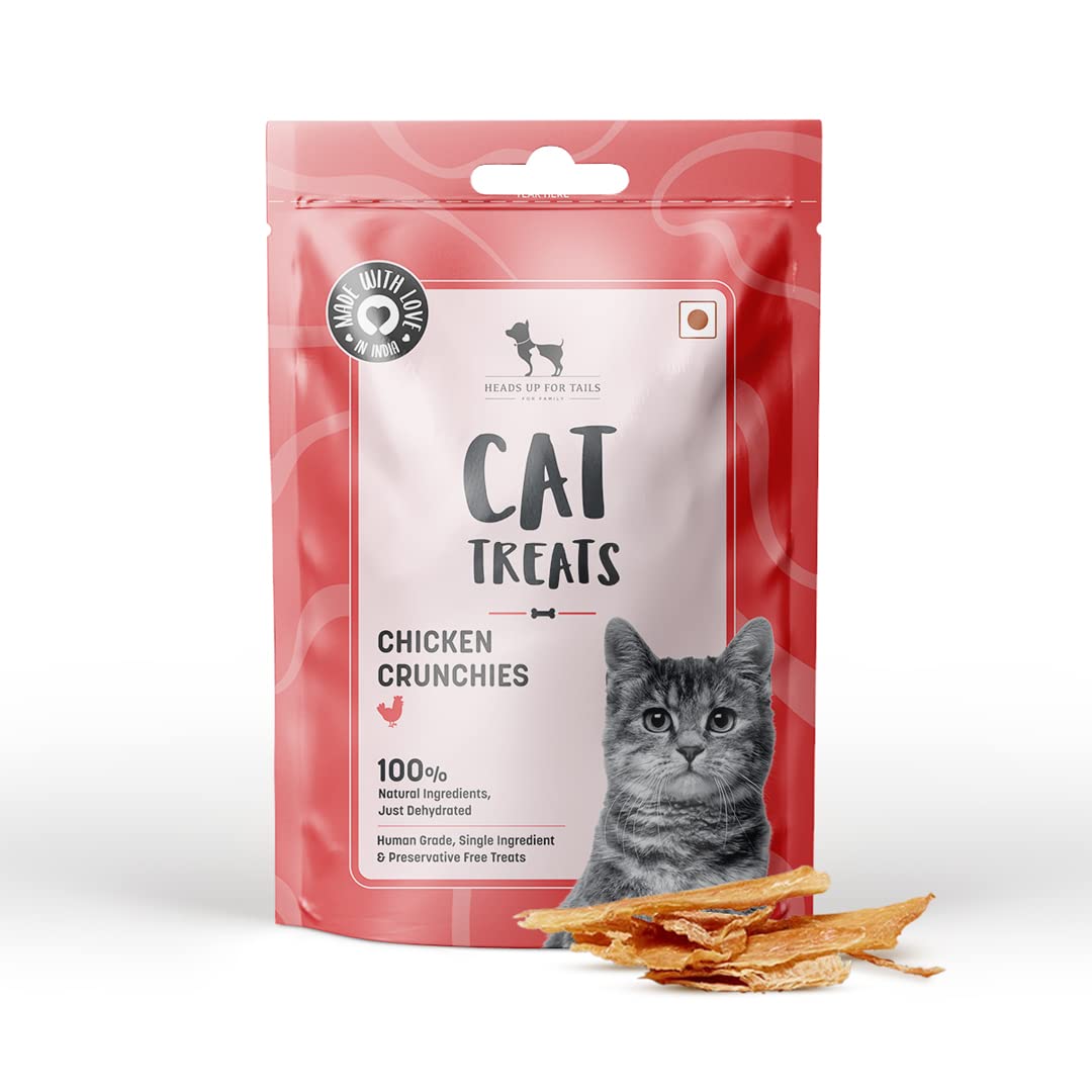 Heads Up For Tails Cat Treats – Chicken Crunchies – 35 g, Adult, Flake