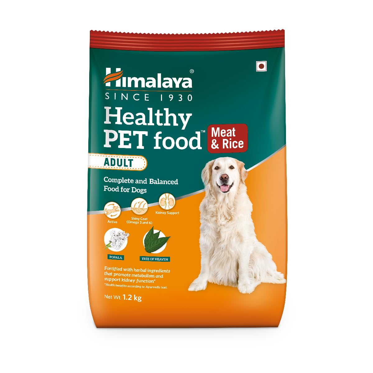 Himalaya Healthy Pet Food | Meat & Rice Flavor | Adult Dog Food | Contains 20+ Nutrients, Vitamins, and Minerals |Complete & Balanced Nutrition for Dogs | 1.2 kg