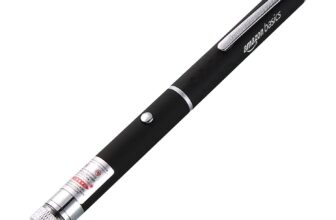 Amazon Basics Green Laser Pointer Party Pen with Disco Lights, Up to 15 Meters Range, and 2 AAA Cells (Battery Not Included)