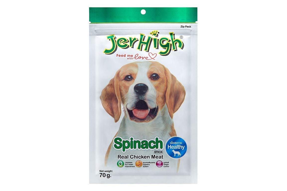 JerHigh Spinach Stick Puppy Dog Treats, 70g