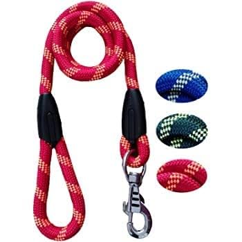 D&C PAWS Heavy-Duty Dog Rope Leash with Durable Metal Hook, Designed for Large and Giant Breed Dogs, Strong and Comfortable Leash for Walking and Training (Color May Vary)