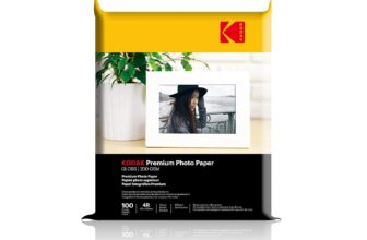 Kodak 200 GSM 4R (4×6) Glossy Photo Paper Water Resistant, Pack of 100 sheets, Compatible with all Inkjet Printers