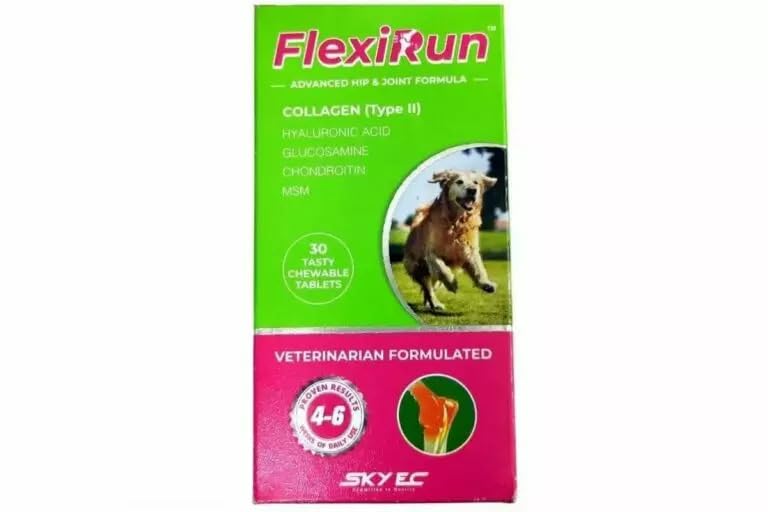 Skyec Flexirun Advanced Hip & Joint Formula for Dogs, 30 Chewable Tablets