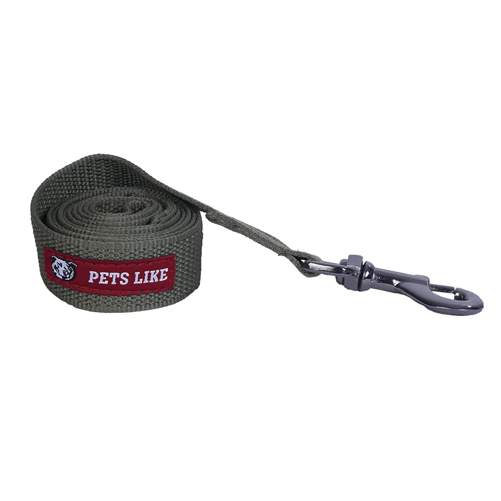 Pets Like Dog Polyester Leash Olive Green(32mm) (GE-PL00011C)