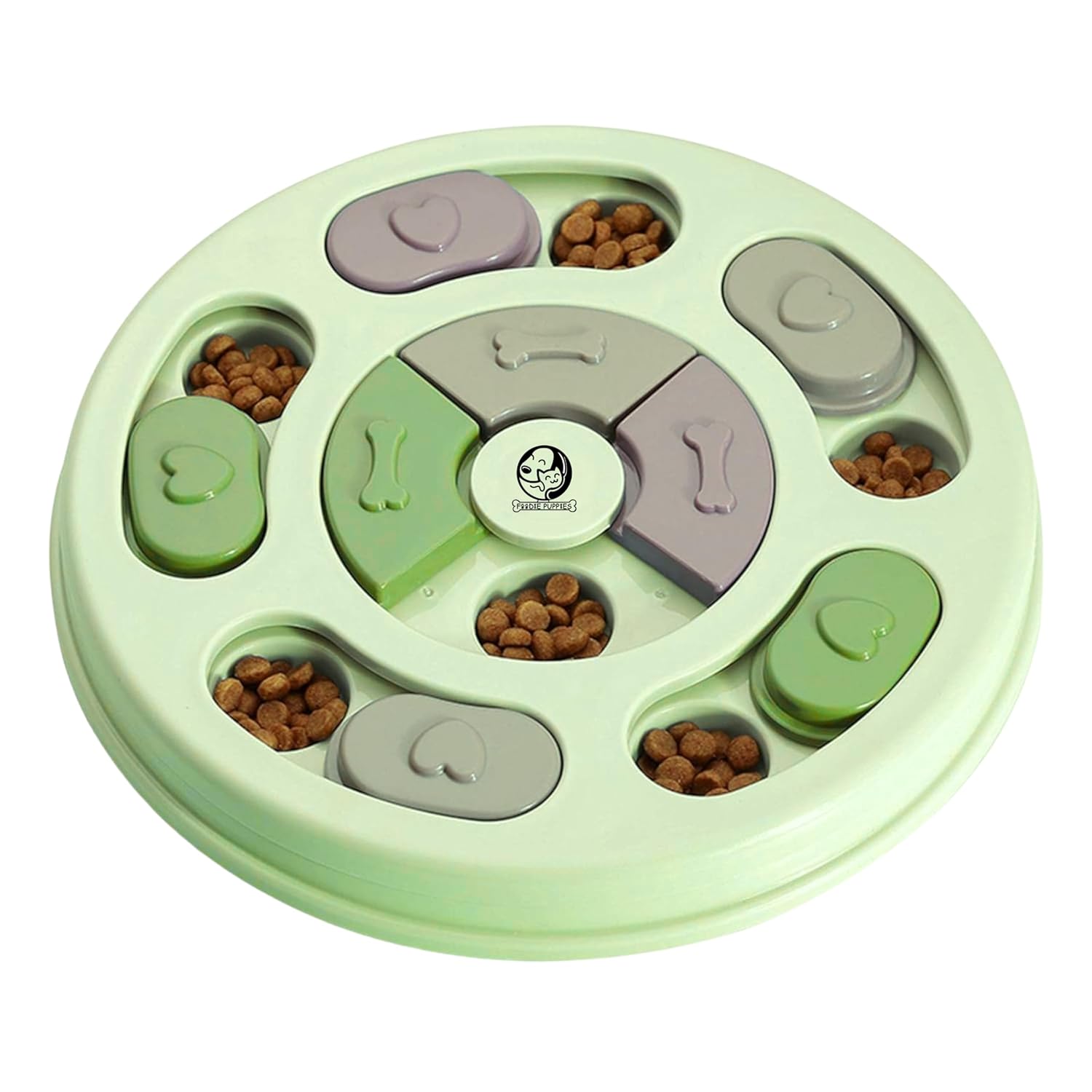 Foodie Puppies Pet Puzzle Toy for Dispensing Treats, Pet Toys Game for Training and Slow Feed, Non-Slip Feeder Designed for Dog, Puppies, Cats and Kittens (Round Shape) (Multicolour)