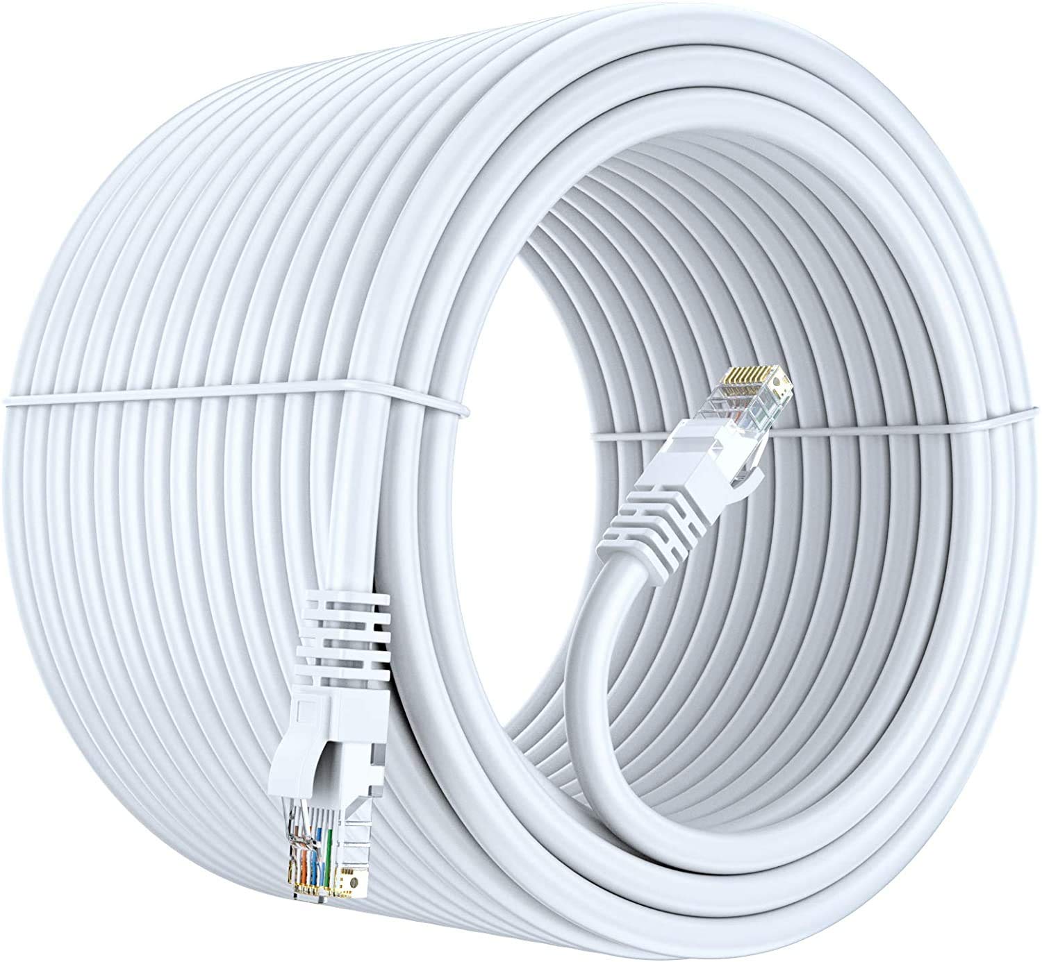 FEDUS 50 Meter Cat6 Ethernet Cable High Speed 550MHZ / 10 Gigabit Speed UTP LAN Cable, Network Cable Internet Cable RJ45 Cable LAN Wire, Patch Computer Cord Gigabit Category 6 Wires for Modem,Router