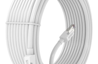 FEDUS Cat6 Ethernet Cable, 1M High Speed 550Mhz 10 Gigabit Speed Utp Lan Cable, Network Cable Internet Cable Rj45 Cable Lan Wire, 6 Wires For Laptop, Pc, Television, Router, Modem – White